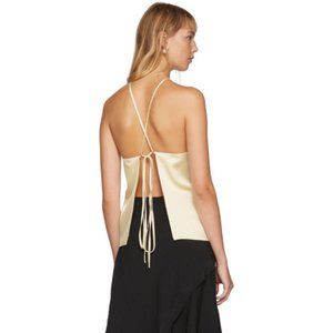 NWT LVIR Off-White Open Back Satin Slip Camisole